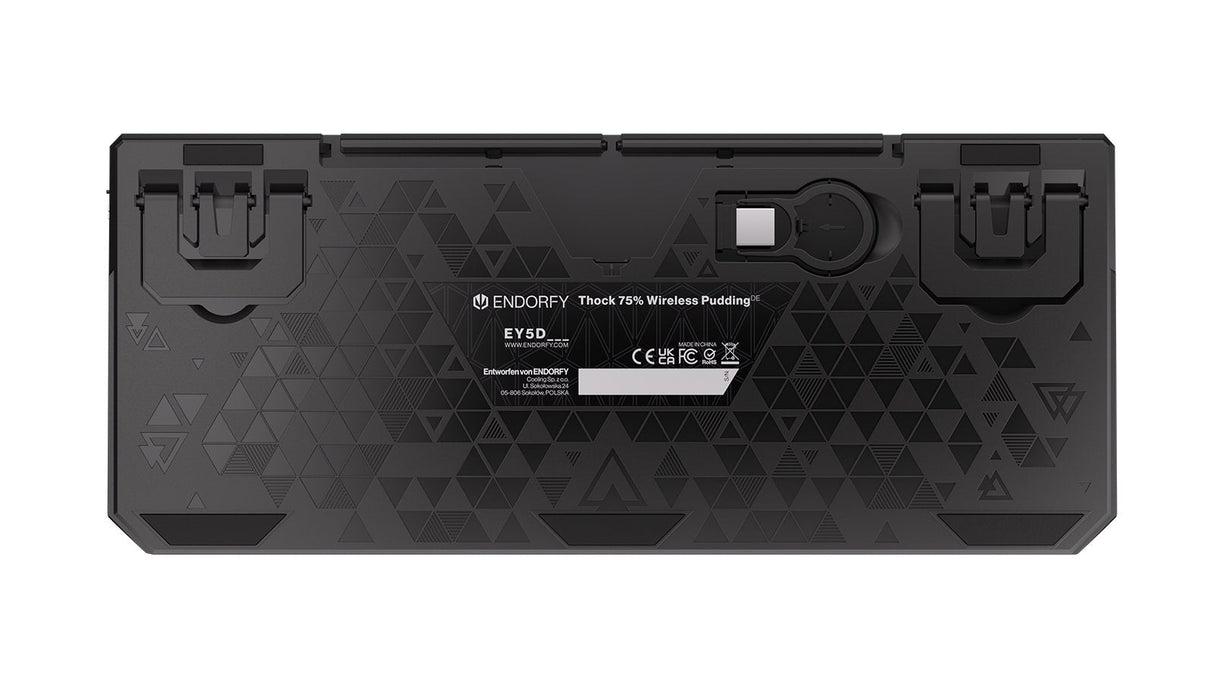 Teclado Alemán Endorfy Thock 75% Rf Inalámbrica + Usb Qwertz Negro