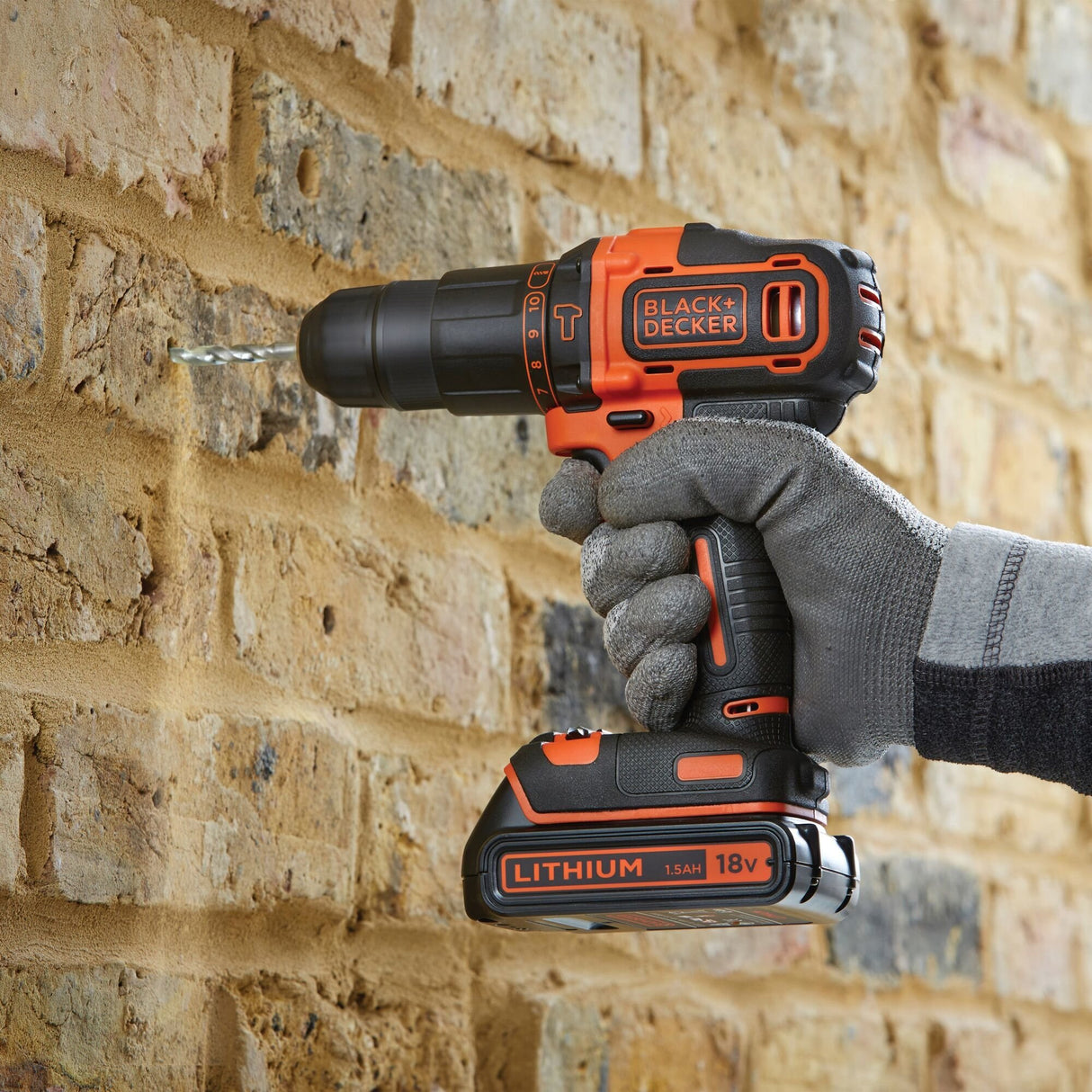EAN 5035048641149 - Black & Decker BDCHD18KB-QW taladro Sin llave Negro, Naranja imagen 8