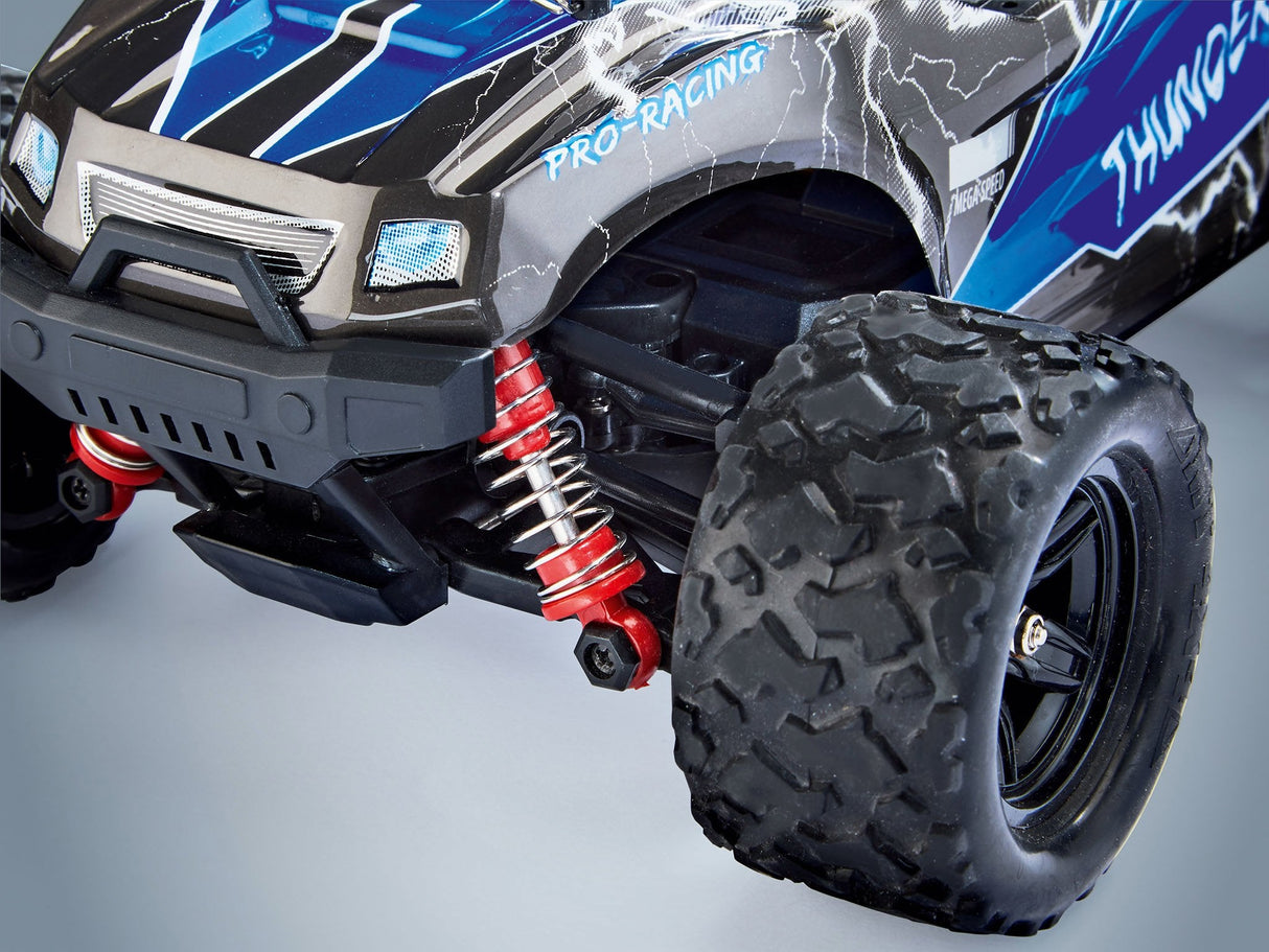 Revell Cross Thunder Modelo Controlado Por Radio Monster Truck Motor Eléctrico 1:18, Radiocontrol Negro/Azul, Monster Truck, 1:18, 14 Año(S)