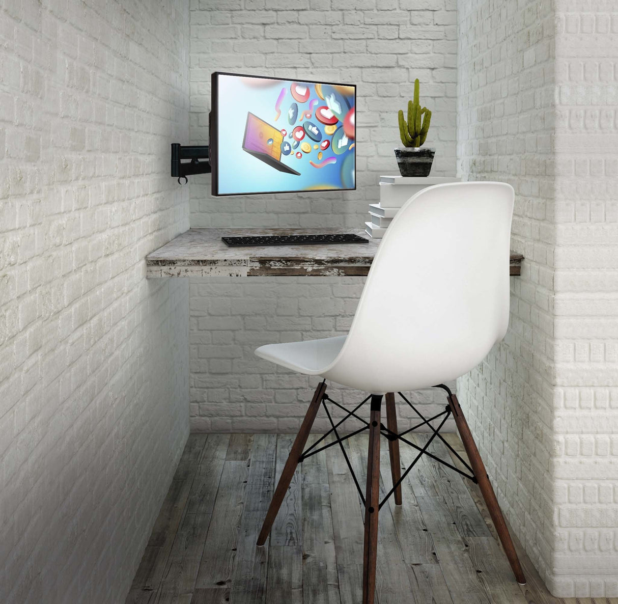 Gd18 Uchwyt Scienny Na Ramieniu Obrotowym Do Monitorów 10 - 29 Cali Vesa 75x75 - 100x100 10 Kg