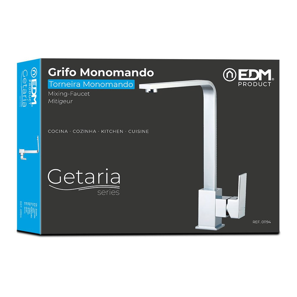 Grifo Monomando De Cocina.Caño Alto. Serie Getaria. Edm