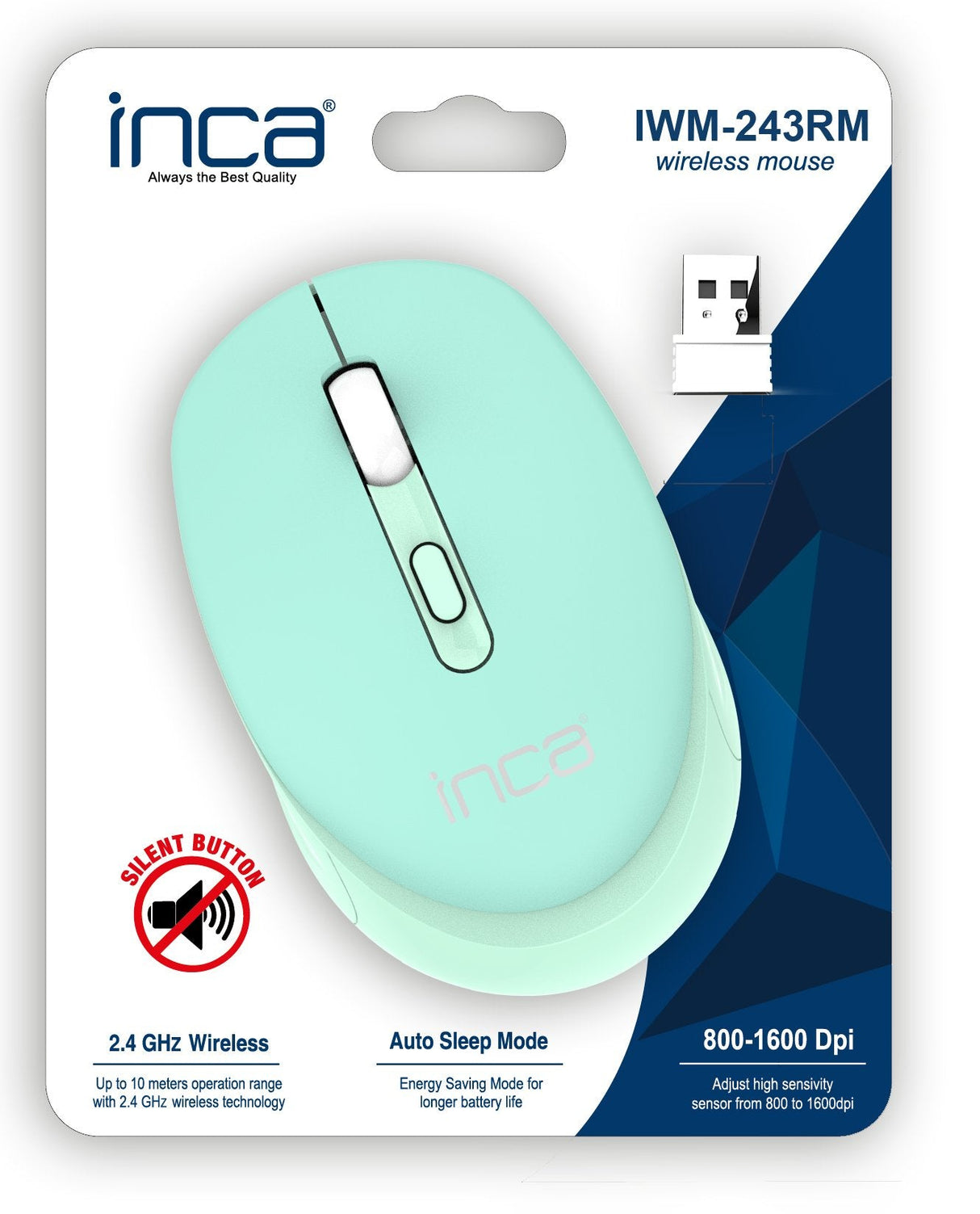 Inca Raton Iwm-243rm 1600 Dpi,Candy Design Azul, 2,4ghz