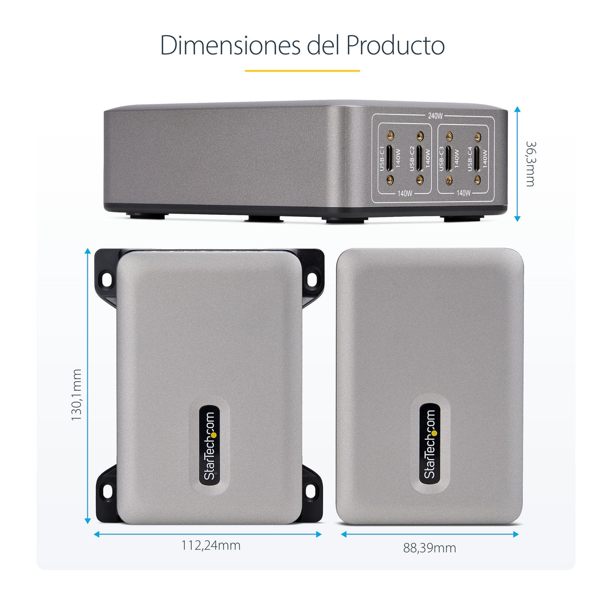 EAN 65030919654 - StarTech.com 424DEU-USB-C-CHARGER cargador de dispositivo móvil Universal Gris Corriente alterna Carga rápi imagen 21