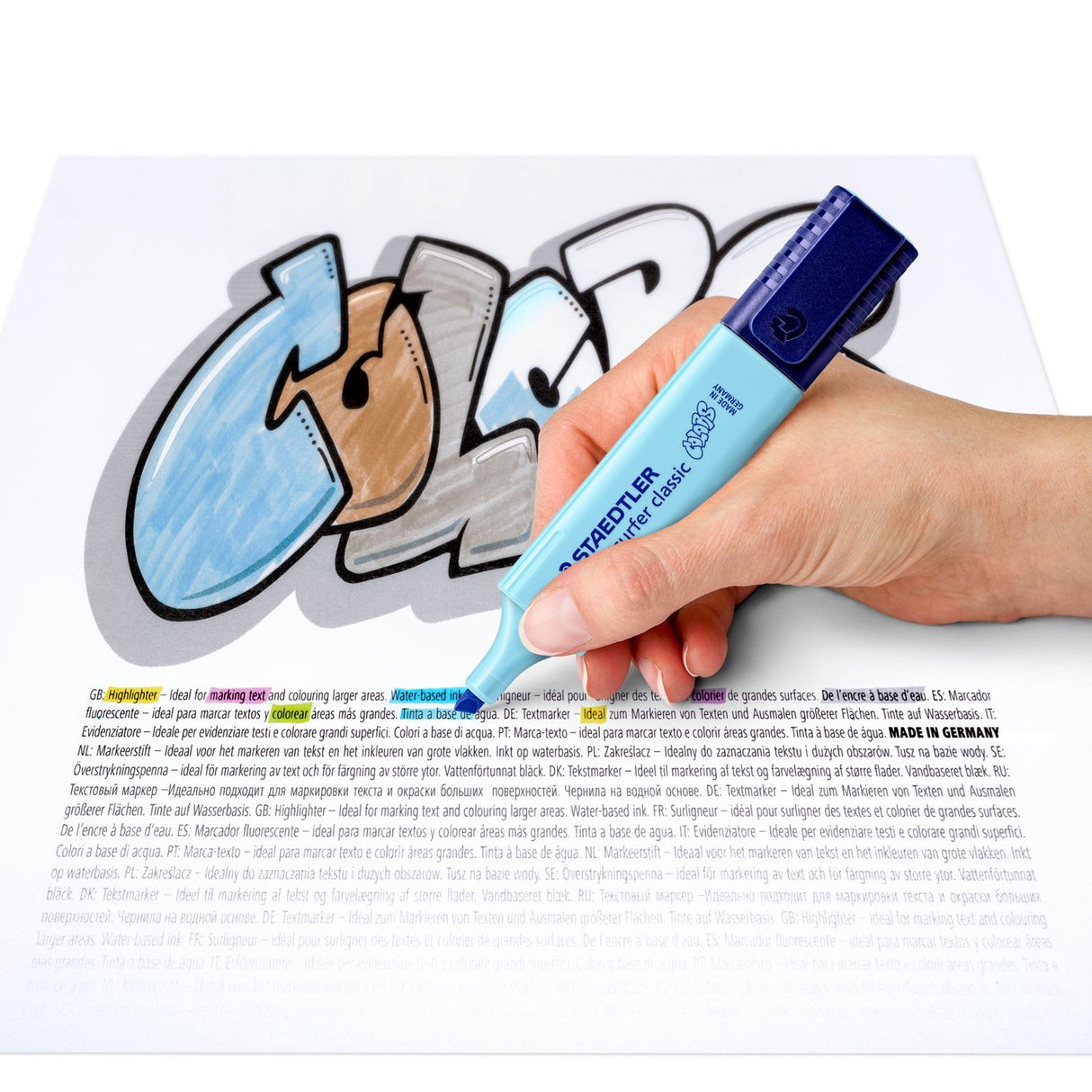 EAN 4007817153352 - Staedtler 364 C4 E1 marcador 4 pieza(s) Punta de cincel Negro, Azul, Turquesa, Violeta imagen 4