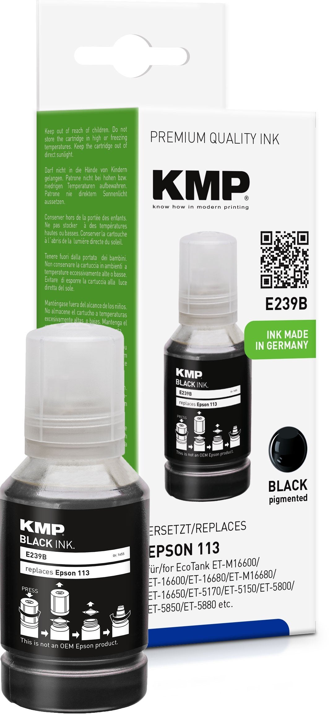 Tinta Kmp Epson T06b1 Negro 7500 Copias E239b Remanufactured