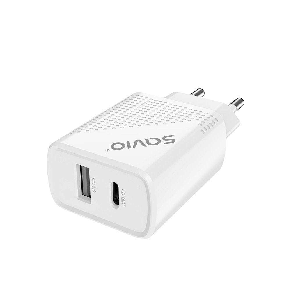 EAN 5901986046790 - Savio LA-04 USB Type A & Type C Quick Charge Power Delivery 3.0 Indoor Smartphone, Tableta Blanco Carga r imagen 7