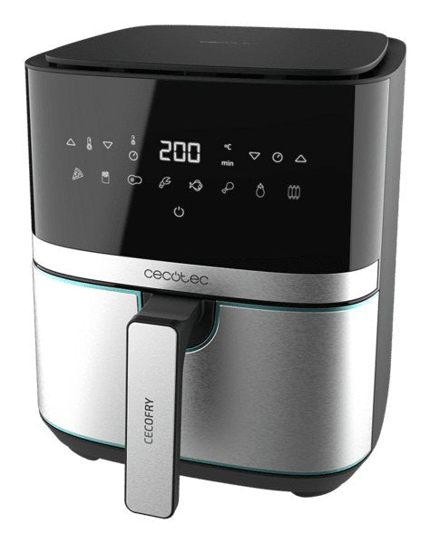 Freidora Por Aire Sin Aceite Cecotec Cecofry Full Inox Pro 5500 1700w Capacidad 5.5l