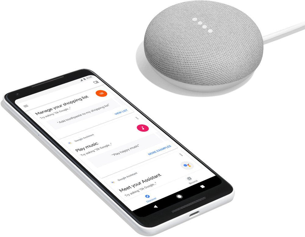 Altavoces Inteligente Google Home Mini Asistente Gris Tiza