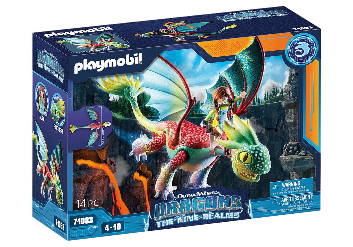 Playmobil 71083 Dragons: The Nine Realms - Feathers & Alex, Konmruktionsspielzeug 71083