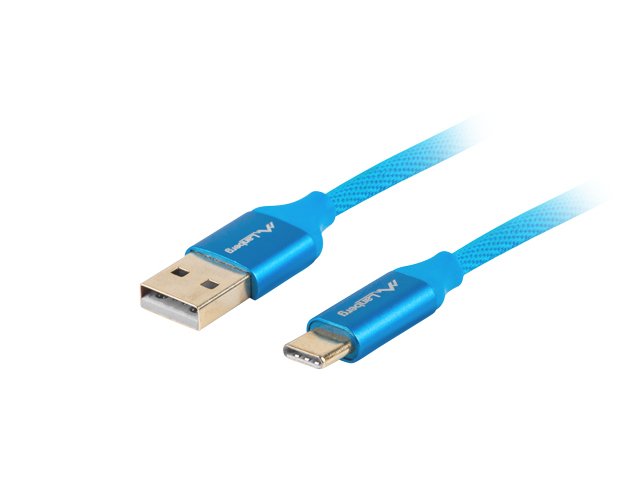 Cable Usb Lanberg 2.0 Macho/Usb C Macho Quick Charge 3.0 1m Azul