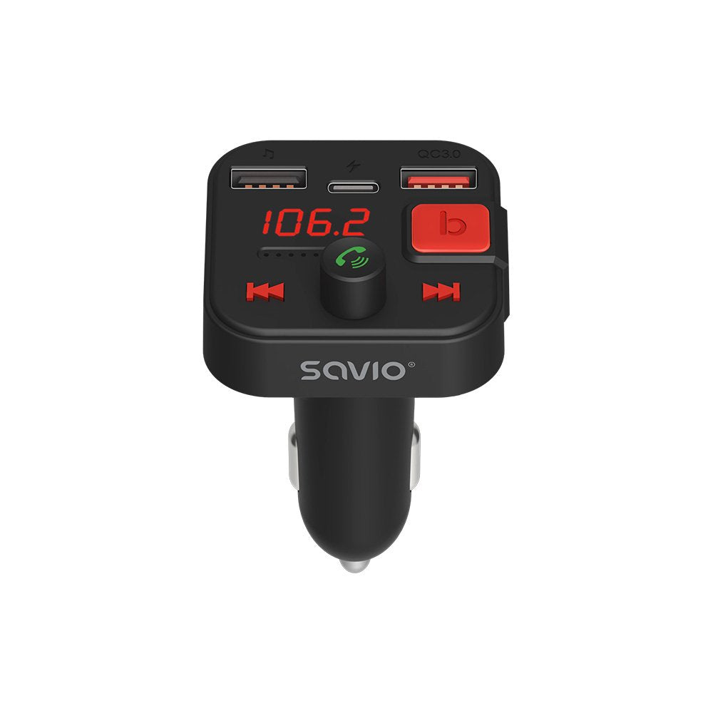 EAN 5901986047889 - Savio TR-15 Transmiter FM z Bluetooth 87,6 - 107,9 MHz Bluetooth/USB Negro imagen 1