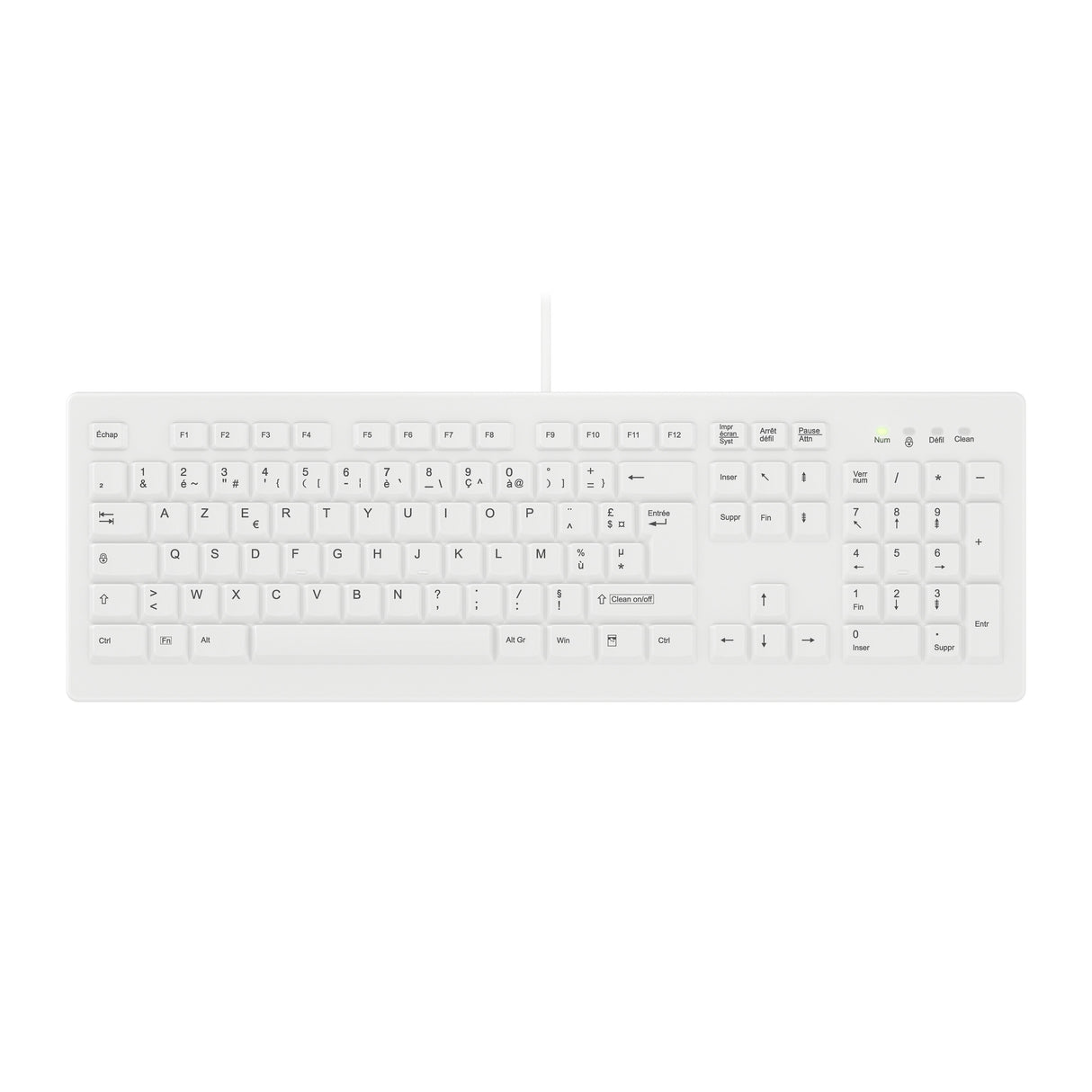 EAN 4025112098505 - Contour Design Active Key AK-C8100F-U1-W/FR teclado Médico USB AZERTY Francés Blanco imagen 1