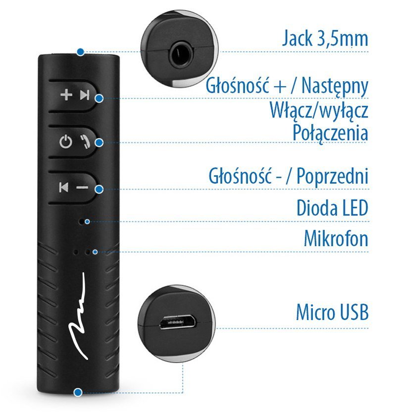 EAN 5906453135885 - Media-Tech MT3588 receptor de audio bluetooth 10 m Negro imagen 8