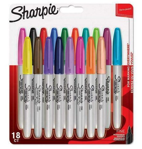 1x18 Sharpie Marcador Permanente F 18 Colours