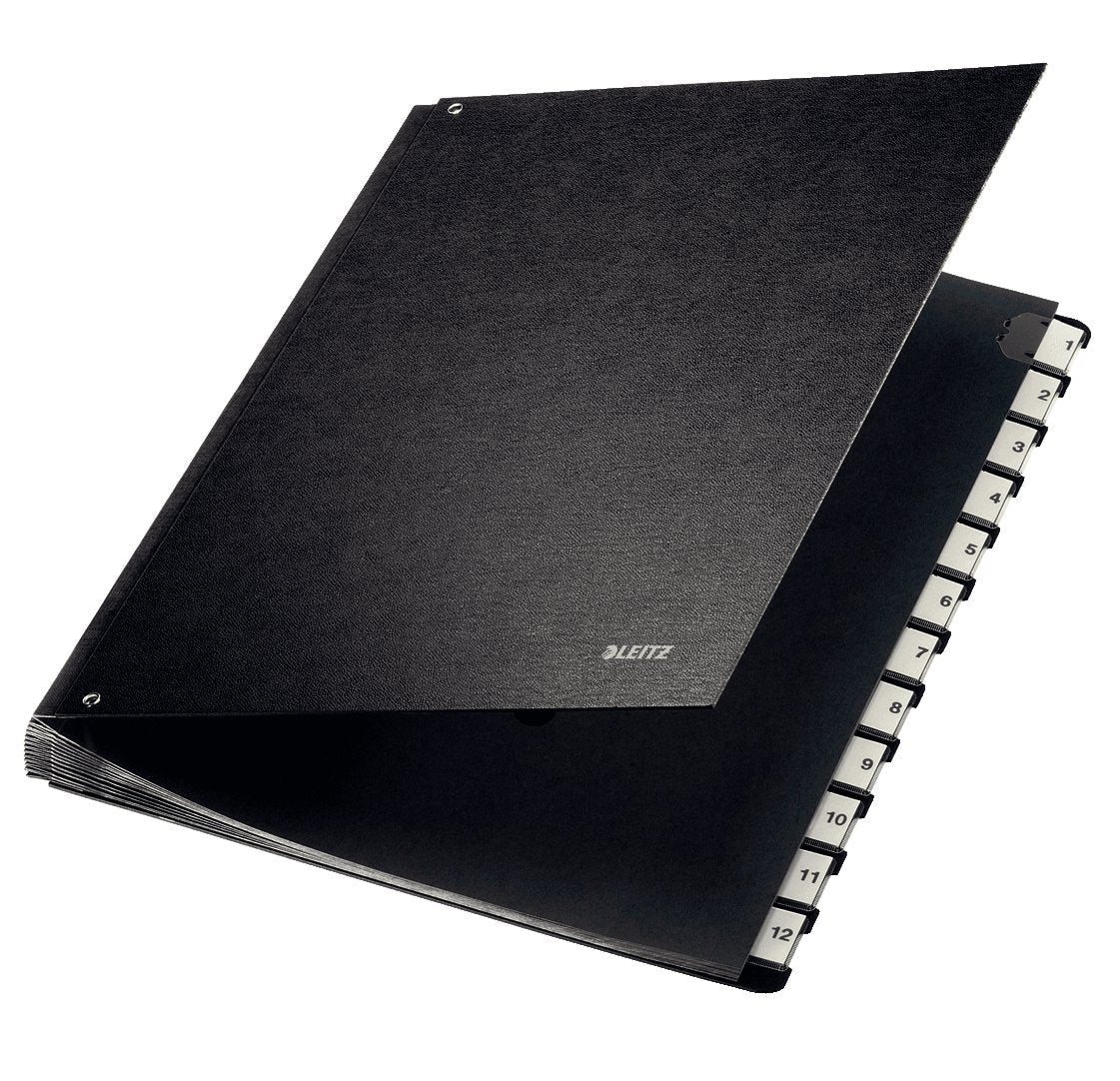 Leitz Archivador De Sobremesa Din A4 12 Taben Negro
