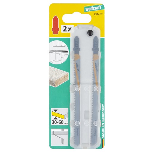 Wolfcraft Gmbh 2324000 Hoja Para Sierra De Calar, Sierra De Calar Y Sierra Alternativa Hoja Para Sierra De Calar Acero Con Alto Contenido En Carbono (Hcs) 2 Uds