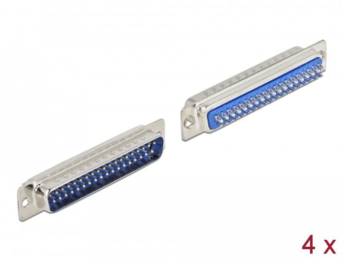 D-Sub 37 Pin Conector Macho Metal, Versión Soldable, 4 Unidades