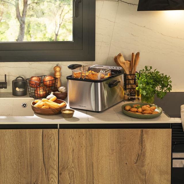EAN 8435484043021 - Cecotec Cleanfry Luxury 4000 Sencillo 4,2 L Independiente 3270 W Freidora Negro, Acero inoxidable imagen 5