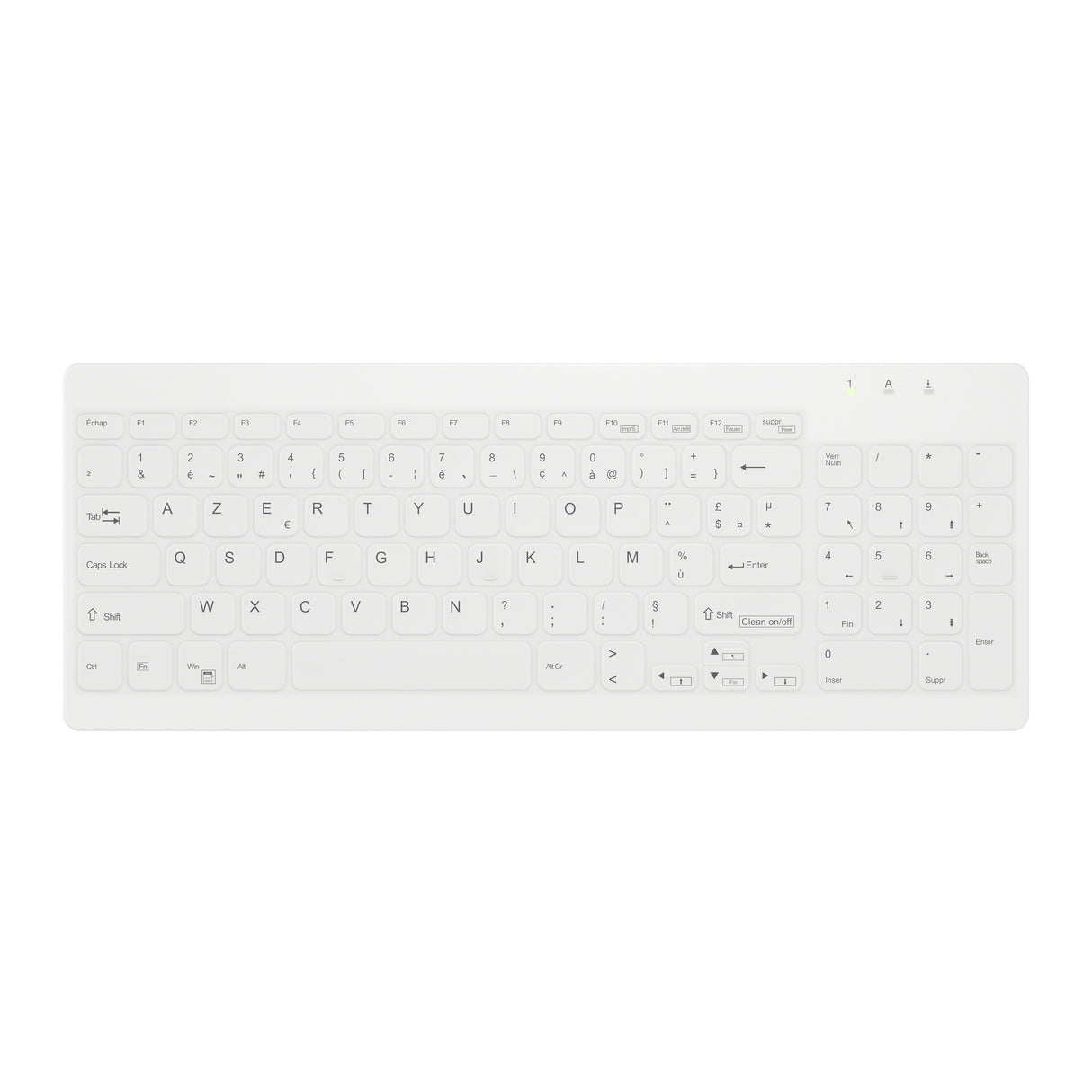 Contour Active Key Hygiene Compact Ultraflat Keyboard With N