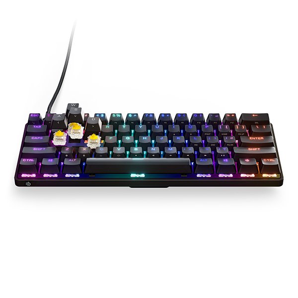 Teclado Inglés Steelseries Apex 9 Mini Teclado Usb Qwerty Inglés De Ee. Uu. Negro