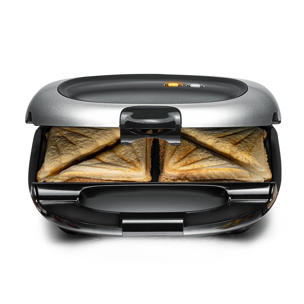 EAN 4001797291202 - Rommelsbacher ST 1000 sandwichera 1000 W Negro, Plata imagen 1