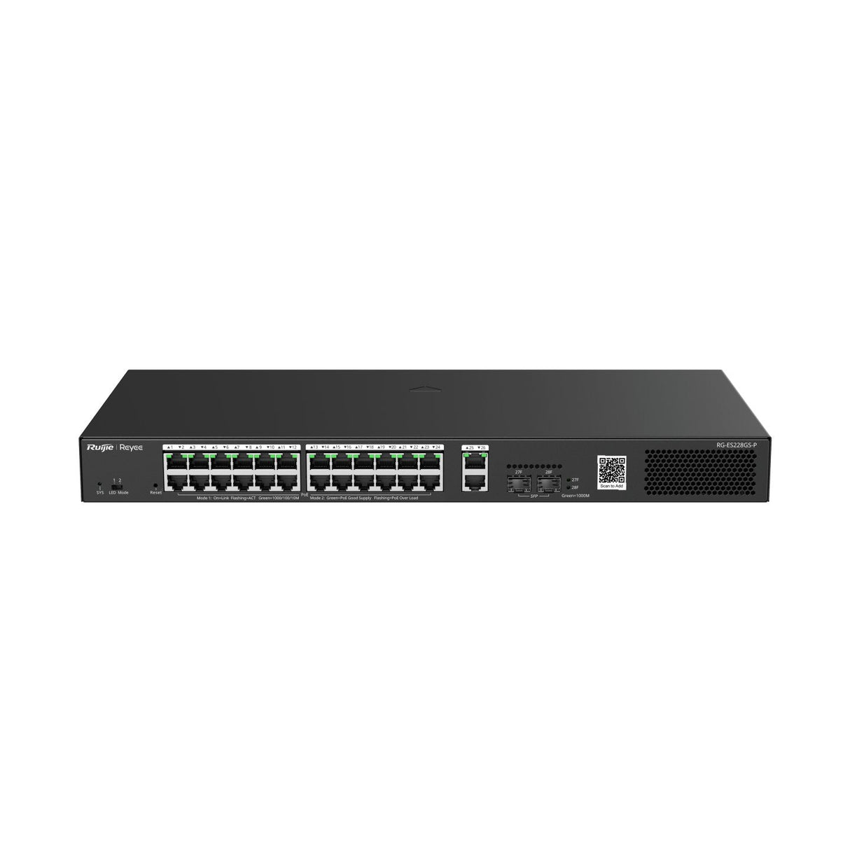 28-Port Gigabit Smart Cloud Managed Poe Switch, 24x Gbit Poe+, 370w