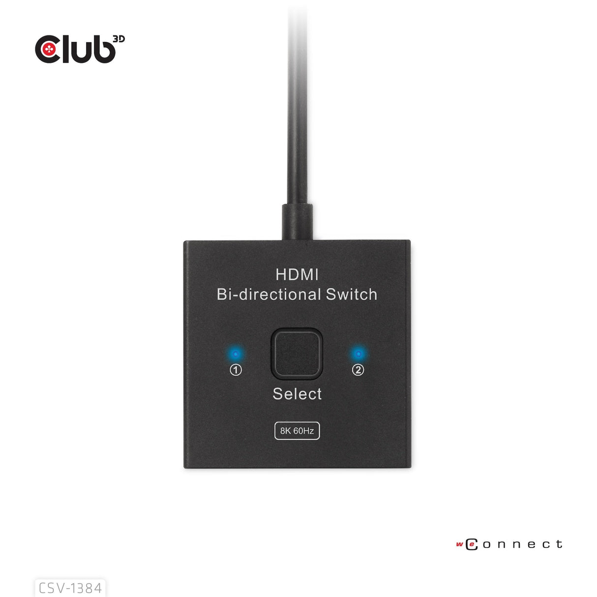 Club3d Hdmi Switch 2-In-1 Bidirektional 8k60hz 4k120hz Uhd Retail