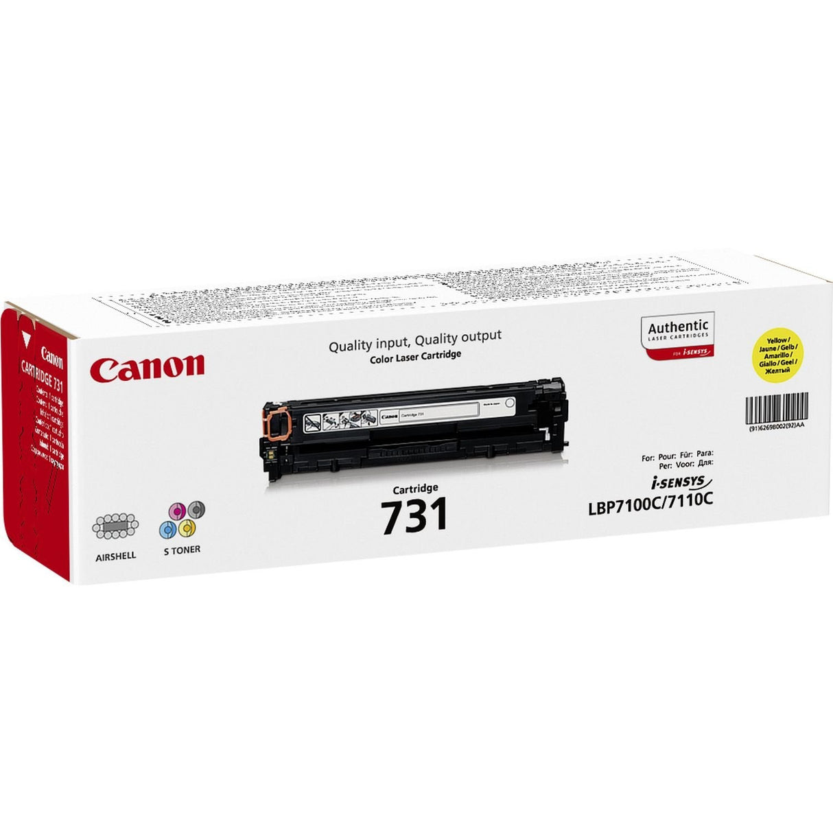 EAN 4960999904665 - Canon 731 cartucho de tóner 1 pieza(s) Original Amarillo imagen 2