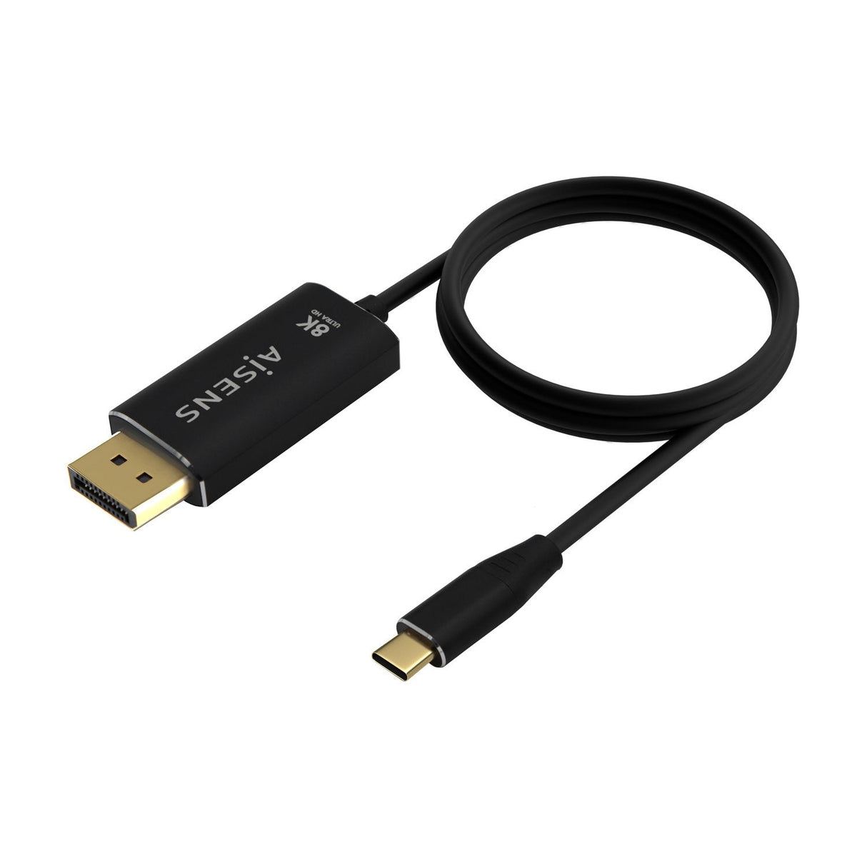 Aisens Cable Aluminio Usb-C A Displayport 8k@60hz - Usb-C/M-Dp/M - 1.80m - Negro