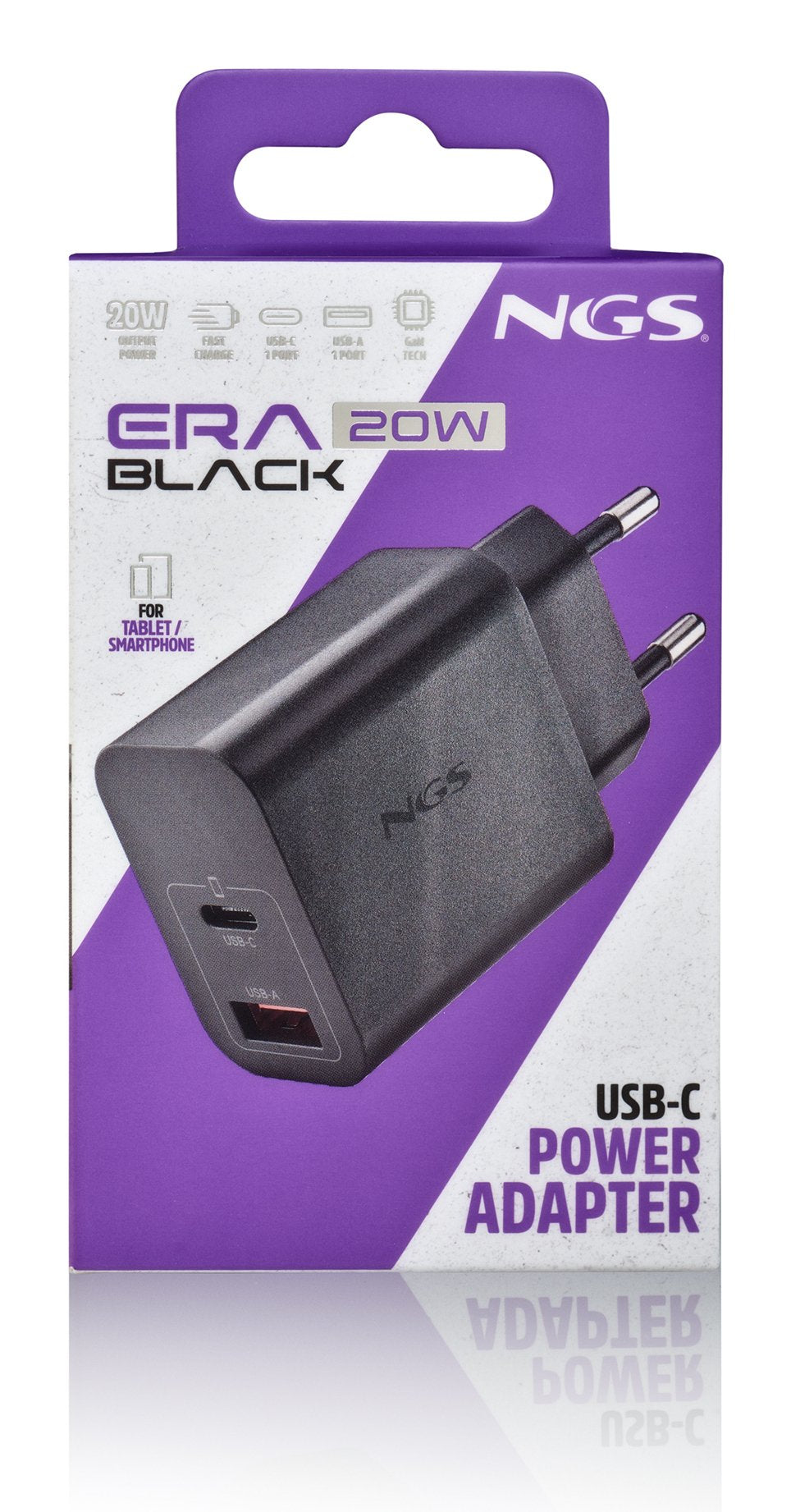 EAN 8435430626117 - NGS ERA 20W BLACK Universal Negro Corriente alterna Carga rápida Interior imagen 3