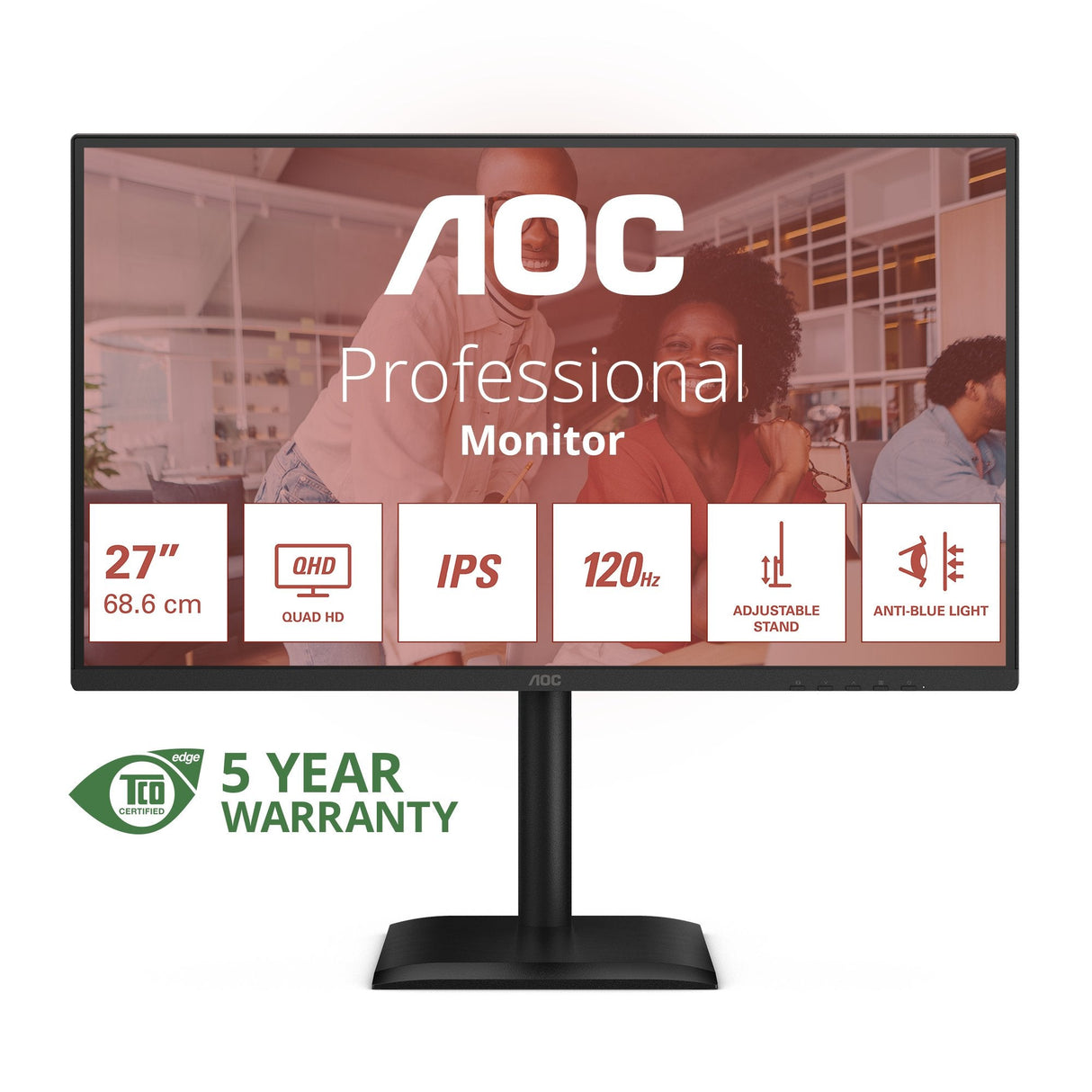 Aoc 68,6cm 27" Q27e4u 16:09 Hdmi+Dp+Usb Negro