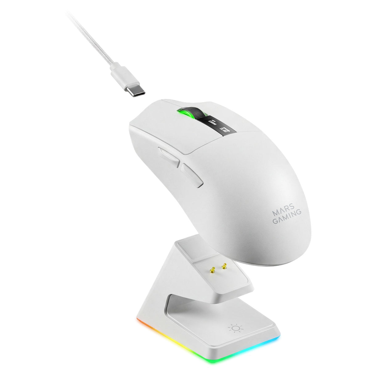 Ratón Gaming Inalámbrico Mars Gaming Mmw-Elite Batería Recargable Hasta 20000 Dpi Blanco