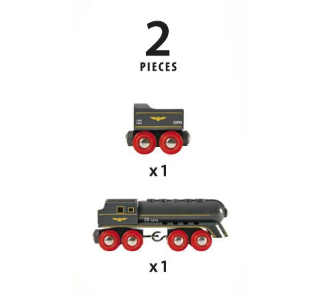 Brio World Black Ball Lightning Con Ténder, Vehículo De Juguete (Negro)