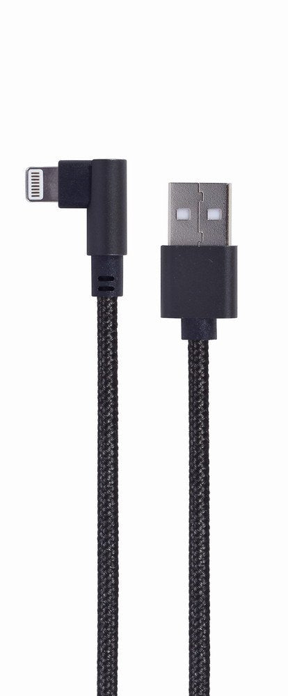 Cable Angular Gembird Usb 2.0 A 8 Pines 0.2m Trenzado Negro Cc-Usb2-Amlml-0.2m