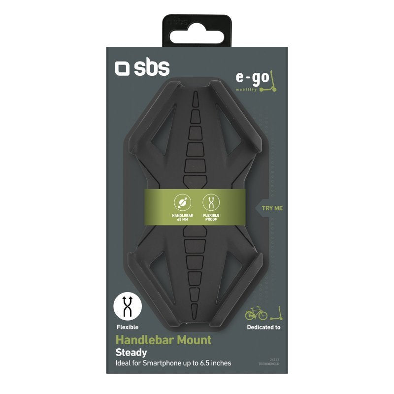 Soporte Para Teléfono De Silicona Sbs De Hasta 6.5 '' Para Bicicletas / Scooters Eléctricos, Negro