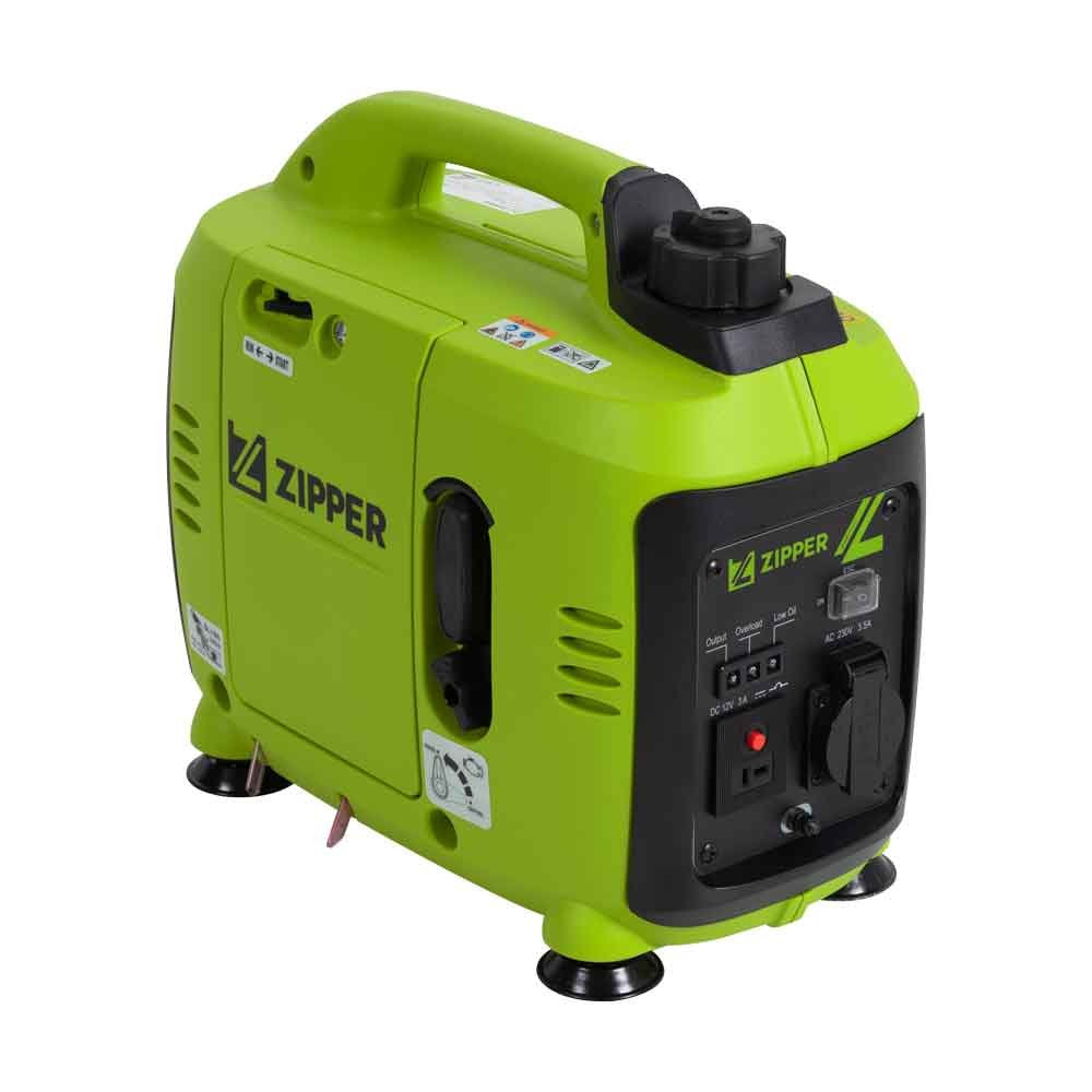 Zipper Zi-Ste1000inv Motor-Generador 800 W 1,55 L Gasolina Negro, Verde