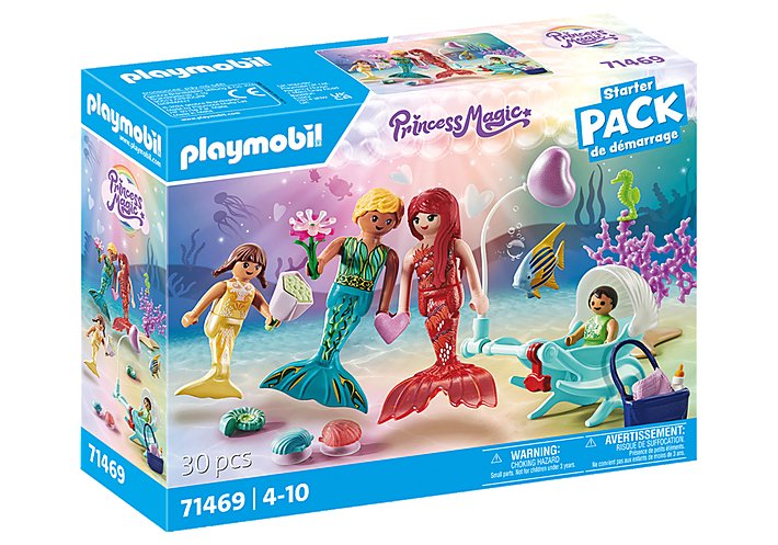 Playmobil 71469 Princess Magic Starter Pack Liebevolle Meerjungfrauenfamilie, Juguete De Construcción 71469