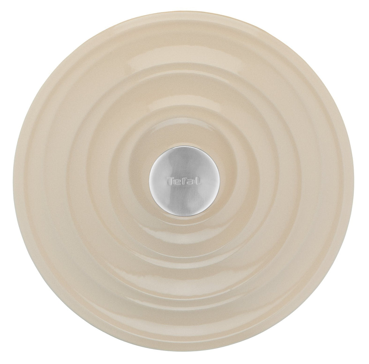 Tefal Servierpfanne Lov Gusseisen Ø 28cm (Beige, Mit Deckel, 3,8 Liter) E25972