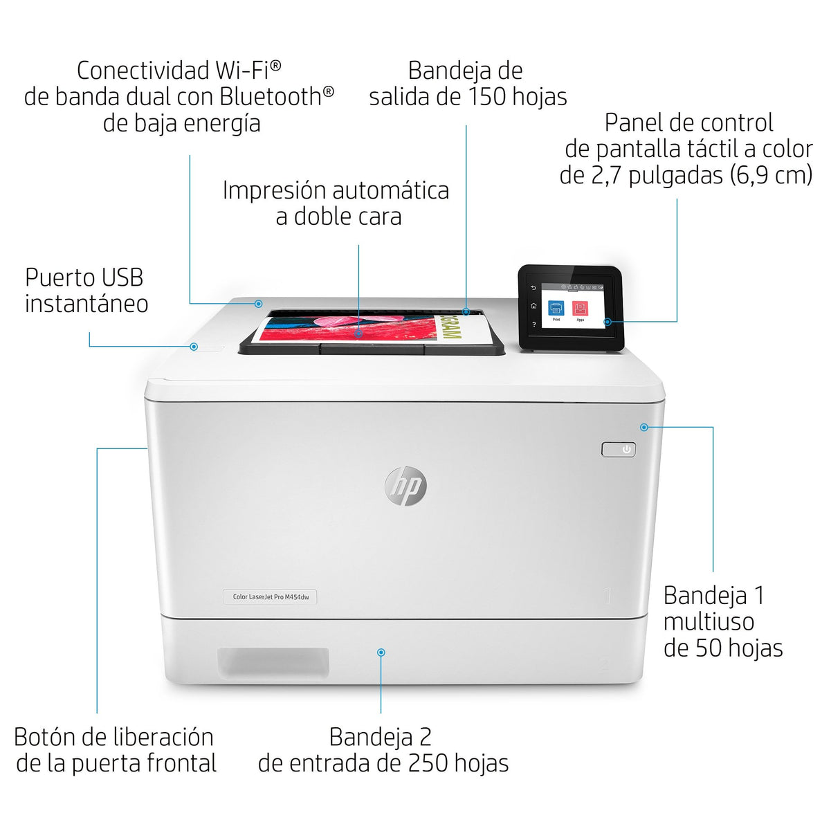 EAN 192545638555 - HP Color LaserJet Pro M454dw Laser A4 600 x 600 DPI 27 ppm Wifi imagen 22