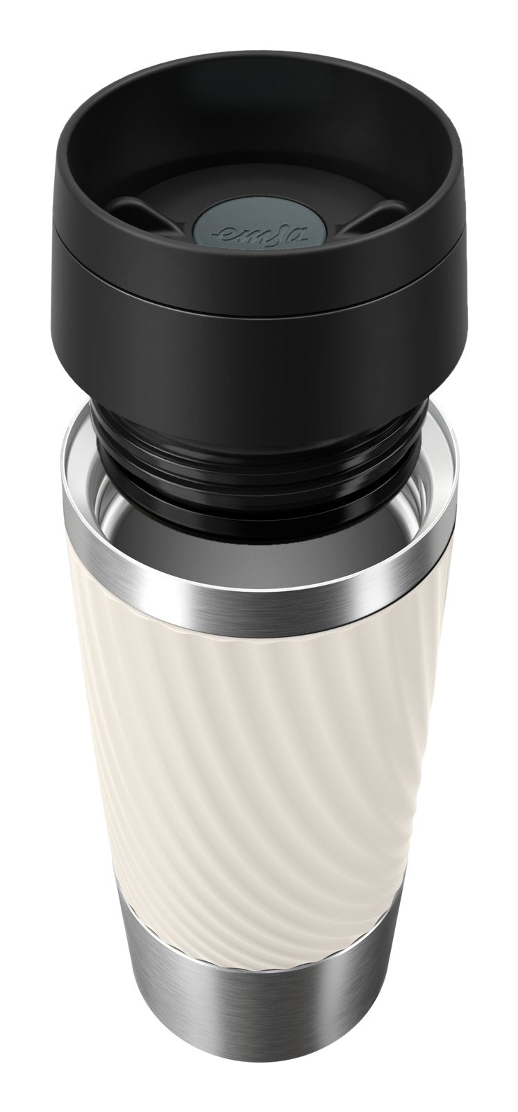 Emsa Travel Mug Classic Twist (Creme/Edelstahl, 0,36 Liter) N2025400
