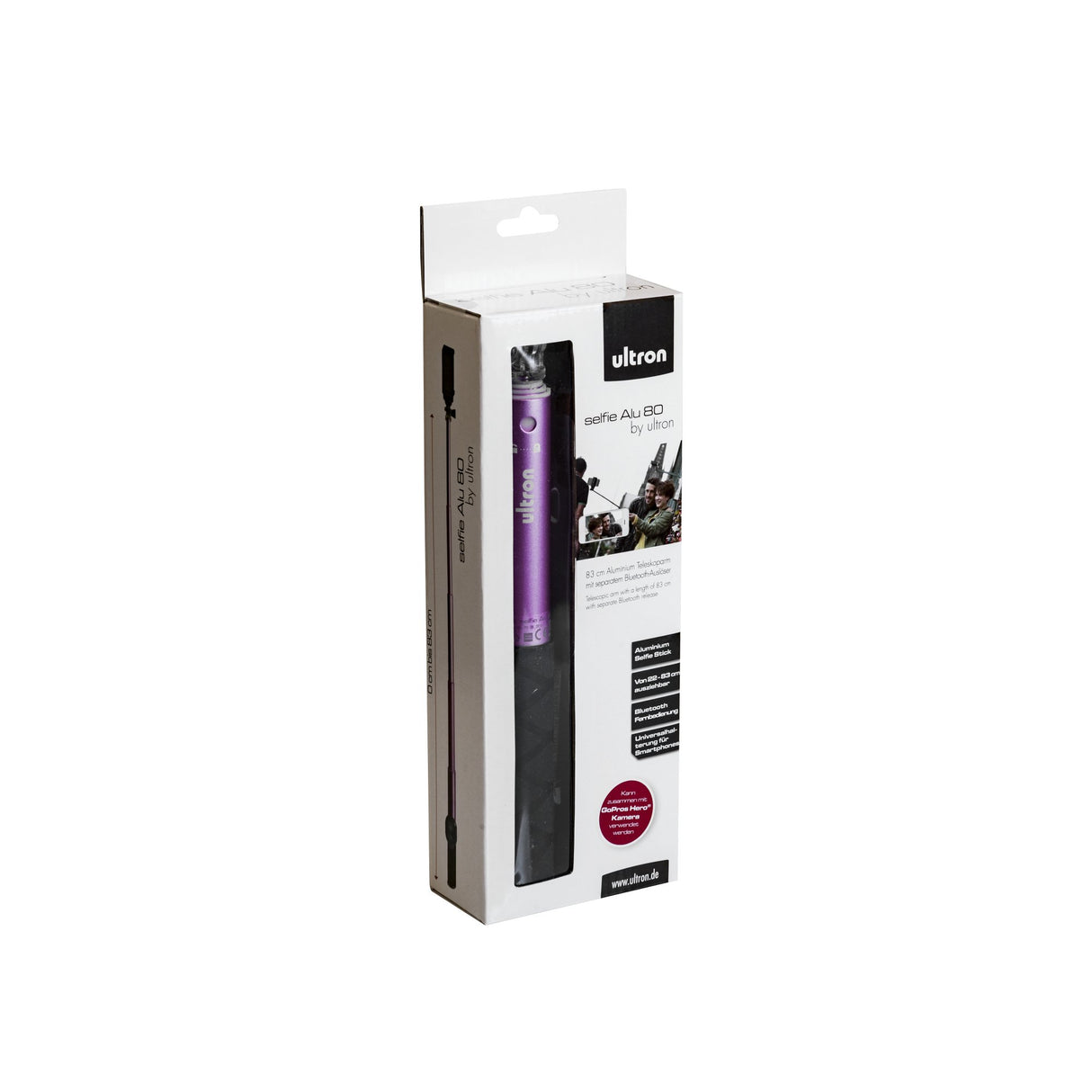 EAN 4040895722201 - Ultron Alu 80 palo para autofotos Universal Negro, Rosa imagen 2