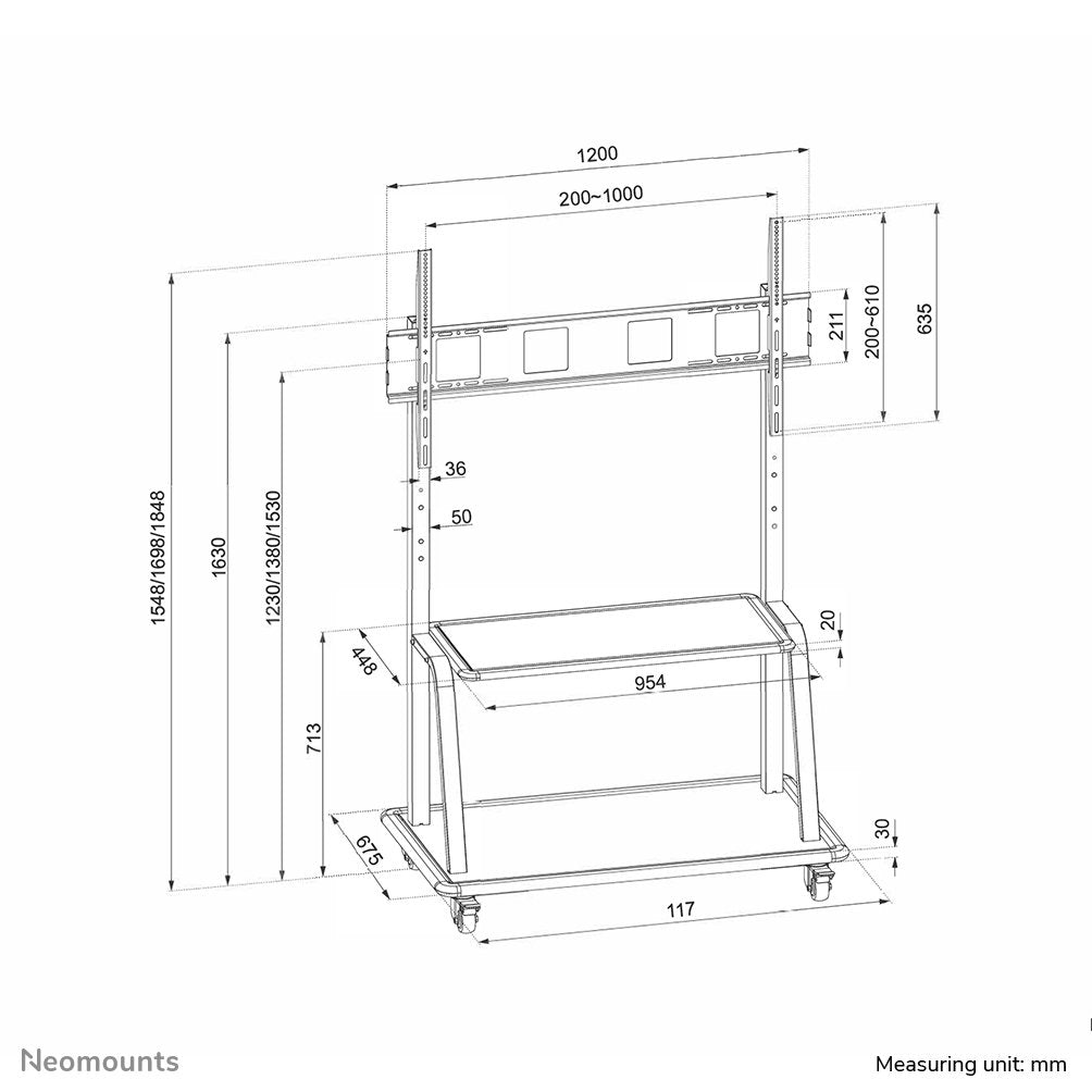 Newstar Soporte De Suelo Móvil Para Tv