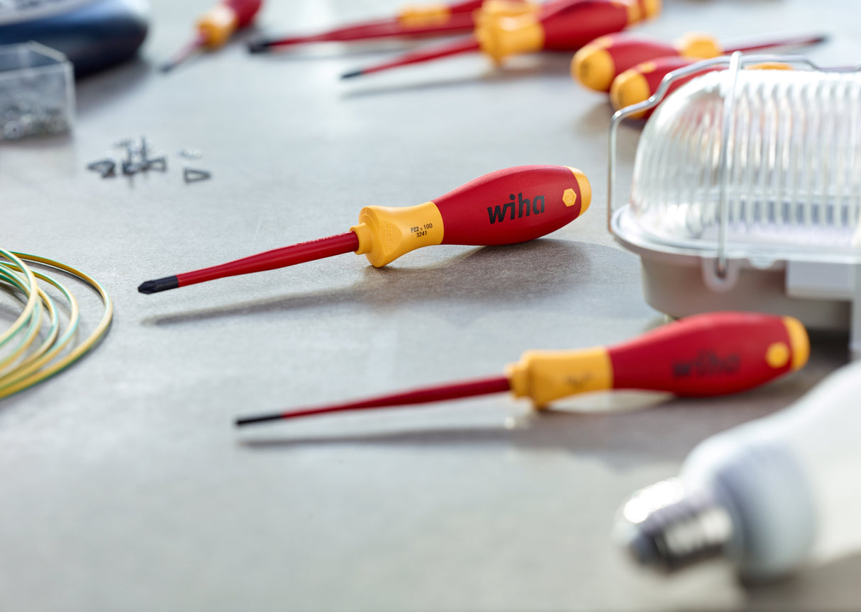 Wiha Wh-41003 Kit De Destornilladores Softfinish Electric Slimfix, 12 Piezas