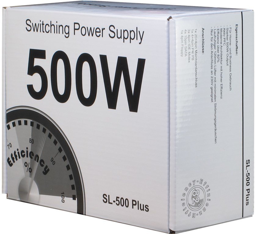 EAN 4260133129108 - Inter-Tech SL-500 Plus unidad de fuente de alimentación 500 W 20+4 pin ATX ATX Plata imagen 5