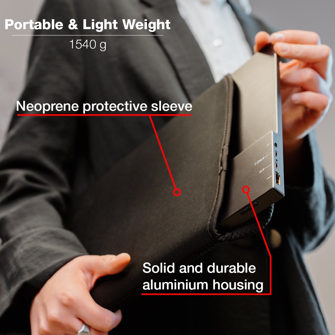 Verbatim Pmt-17 Portable Touchscreen Monitor 17.3" Full Hd 1080p Metal Housing