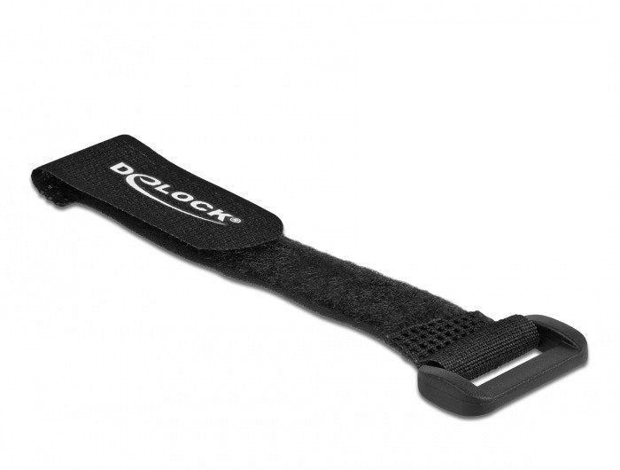 Delock Klett-Cablebinder Mit Schlaufe L 280 X B 38 Mm Schwarz 3 Stück