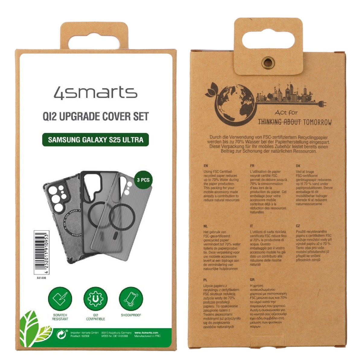 EAN 4252011910953 - 4smarts 541406 funda para teléfono móvil 17,5 cm (6.9") Gris, Transparente imagen 6
