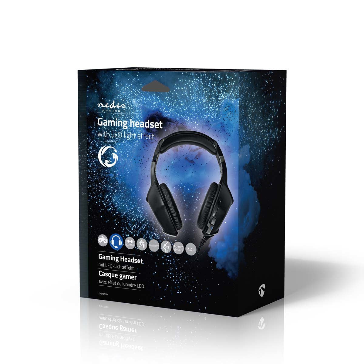 EAN 5412810411122 - Nedis GHST250BK auricular y casco Auriculares Alámbrico Diadema Juego USB tipo A Negro imagen 12