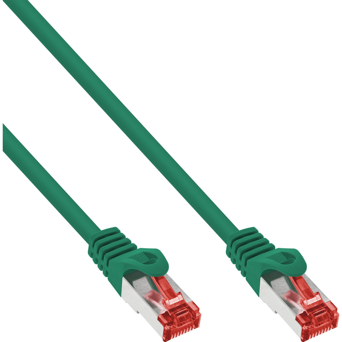Cable De Red Inline S/Ftp Pimf Cat.6 250mhz Pvc Cca Verde 0.25m