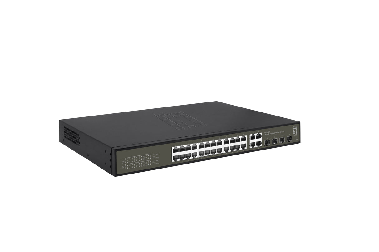 Levelone Switch 24x Ge Ges-2128p 4xgsfp 19" 380w 16xpoe+